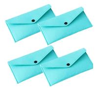 WTRYT Envelope Folder, Pack of 4, Felt Bag with Press Stud Bag, Storage Bag, Mini Clutch Bag, Pencil Case, Fabric Bag, Fabric Mobile Phone Case, Portfolio Case, Storage Bag for Office, School, Travel