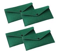 WTRYT Envelope Folder, Pack of 4, Felt Bag with Press Stud Bag, Storage Bag, Mini Clutch Bag, Pencil Case, Fabric Bag, Fabric Mobile Phone Case, Portfolio Case, Storage Bag for Office, School, Travel