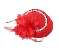 WTRYT Fascinator Women's 1 Piece Headpiece Hair Accessory Mini Hat Bell Hat Headband Accessory Feather Hair Clip for Occasions such as Weddings Garden Parties Birthdays