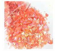 WTRYT Flakes Nail Glitter Sequins 2-10 mm Colourful Fluorescent Glass Paper Holographic Sequins Irregular Fluorescent Sequin Nail Stickers for Makeup DIY Nails Jewellery Decoration
