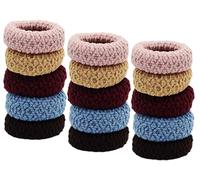 WTRYT Hair Bobbles Pack of 20 Wide Hair Bobbles Seamless Hair Bands Thick Hair Bobbles Elastic Scrunchies Non-Slip Hair Bands Seamless Hair Rubber Bands No Kinks Hair Bobbles Braid Bands Hair Bobbles