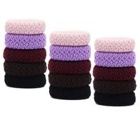 WTRYT Hair Bobbles Pack of 20 Wide Hair Bobbles Seamless Hair Bands Thick Hair Bobbles Elastic Scrunchies Non-Slip Hair Bands Seamless Hair Rubber Bands No Kinks Hair Bobbles Braid Bands Hair Bobbles
