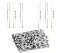 WTRYT Hair Pins Pack of 50 Hair Clips U Hair Pins Metal U Shaped Hair Pins U Shaped Bobby Pins U Hair Pins Wavy Hair Pin Invisible Hair Pin Metal Hair Pin Hair Clips Hair Clip
