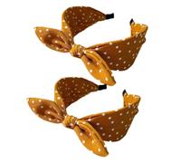 WTRYT Headband 2 Pieces Wide Headband with Polka Dot Bow Twist Headbands Non-Slip Hair Accessories Headgear Twisted Fabric Hair Band Hair Accessories for Women Daily Clothing