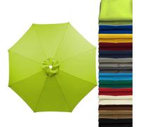 Wttagkl Replacement Parasol Cover 2m/2.5m/2.8m/3m/3.5m/4m for 6/8 Ribs | UV50+ Windproof & Waterproof | Light Grey Premium Fabric for Garden, Terrace, Beach, Pool,N-280 cm 6 streben