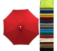 Wttagkl Replacement Parasol Cover 2m/2.5m/2.8m/3m/3.5m/4m for 6/8 Ribs | UV50+ Windproof & Waterproof | Light Grey Premium Fabric for Garden, Terrace, Beach, Pool,D-300 cm 6 streben