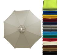 Wttagkl Replacement Parasol Cover 2m/2.5m/2.8m/3m/3.5m/4m for 6/8 Ribs | UV50+ Windproof & Waterproof | Light Grey Premium Fabric for Garden, Terrace, Beach, Pool,B-280 cm 8 streben