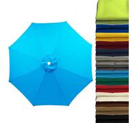 Wttagkl Replacement Parasol Cover 2m/2.5m/2.8m/3m/3.5m/4m for 6/8 Ribs | UV50+ Windproof & Waterproof | Light Grey Premium Fabric for Garden, Terrace, Beach, Pool,#3-250 cm 6 streben