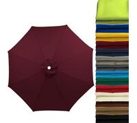 Wttagkl Replacement Parasol Cover 2m/2.5m/2.8m/3m/3.5m/4m for 6/8 Ribs | UV50+ Windproof & Waterproof | Light Grey Premium Fabric for Garden, Terrace, Beach, Pool,C-280 cm 8 streben