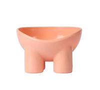 WTTAK Ergonomic Raised Cat Bowl, Anti-Slip Plastic Dog Bowl, Color Elephant Leg Design
