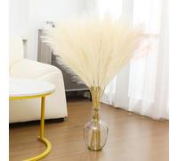 Wttisel 43" Faux Pampas Grass Decor Tall - 8 PCS Beige Pampas Grass for Floor Vase Fluffy Artificial Pampas Grass for Wedding Boho Home Baby Shower Mothers Day Decoration