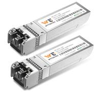 WTTOGTEC 10GBase-SR SFP+ LC Transceiver, 10G 850nm Multimode SFP Module, Up to 300 Meters, for Cisco SFP-10G-SR, Meraki MA-SFP-10GB-SR, Ubiquiti UniFi UF-MM-10G, Fortinet, TP-Link, and More (2)