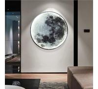 WTTTTW 100cm/39.4in, Dimmable Moon Wall Sconce, Plug in Wall Lamp, Modern LED Wall Light with Remote Control, Wall Decorative Ceiling Light for Living Room Background Bedroom Bedside