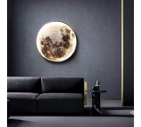 WTTTTW 50cm/19.7in, Dimmable Moon Wall Light with Remote Control, Plug-in Modern LED Moonlight Wall Lamp, Moon Wall Sconce Wall Mounted Ceiling Light Fixture for Hallway Bars Cafes KTV