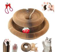 Wtujil Ball for Cats, Flexible Cat Scratcher with Bell-Ball, Magic Organ Cats Scratching Toy, Foldable Cat Toy with Balls, Interactive Mental Physical Exercise for Pets (1PCS)