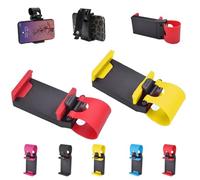 Wtujil Steering Wheel Phone Holder, Car Steering Wheel Phone Holder for iPhone, Magnetic Bar Mount with Adjustable Strap, Easy Navigation & Communication, for Most Steerings Wheels (Red+Yellow)