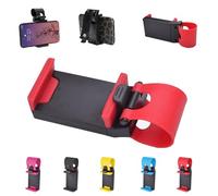 Wtujil Steering Wheel Phone Holder, Car Steering Wheel Phone Holder for iPhone, Magnetic Bar Mount with Adjustable Strap, Easy Navigation & Communication, for Most Steerings Wheels (Red)