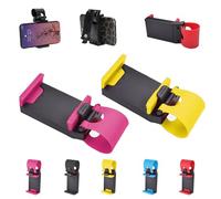 Wtujil Steering Wheel Phone Holder, Car Steering Wheel Phone Holder for iPhone, Magnetic Bar Mount with Adjustable Strap, Easy Navigation & Communication, for Most Steerings Wheels (Pink+Yellow)