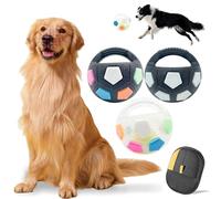 Wtujil TPR Dog Soccer Ball Toy with Handles - Durable & Interactive 4, 2026 New Indestructible Dog Toy Soccer Ball, Interactive Balls for Dogs, for Anxiety Relief in Small Medium Large Dogs (3PCS)