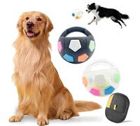 Wtujil TPR Dog Soccer Ball Toy with Handles - Durable & Interactive 4, 2026 New Indestructible Dog Toy Soccer Ball, Interactive Balls for Dogs, for Anxiety Relief in Small Medium Large Dogs (2PCS-E)