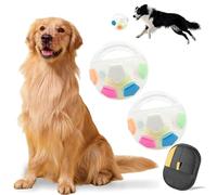 Wtujil TPR Dog Soccer Ball Toy with Handles - Durable & Interactive 4, 2026 New Indestructible Dog Toy Soccer Ball, Interactive Balls for Dogs, for Anxiety Relief in Small Medium Large Dogs (2PCS-C)