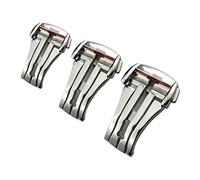 Wtukmo 16mm 18mm 20mm Deployment Watch Buckle For Omega Leather Strap Rubber Band Silver Steel Folding Clasp Gift Tools(Silver 1,16mm)
