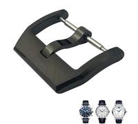 Wtukmo 316L Stainless Steel 18mm Deployment Watch Buckle,For IWC Spitfire Leather Watchband Folding Clasp(Black pin 2)