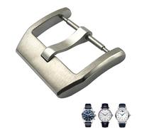 Wtukmo 316L Stainless Steel 18mm Deployment Watch Buckle,For IWC Spitfire Leather Watchband Folding Clasp(Silver pin 2)
