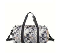 Wtukmo 55L Fitness Gym Bag Travel Backpack Women Shoulder Outdoor Yoga Bag Training Leaf Printing Bag Crossbody Dry Wet Weekender Duffel(Grey)