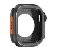 Wtukmo Aluminum Alloy Case for Apple Watch S10 46mm Screen Protector Cover Change To Ultra Bumper Case Full Cover for IWatch 46MM(Black)