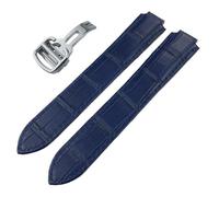 Wtukmo Calfskin Watch Watchband,For Ballon Bleu De Cartier Convex Type Watch Strap 14/16/18/20/22mm Bracelets(Blue 2,18mm)