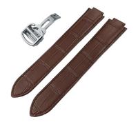 Wtukmo Calfskin Watch Watchband,For Ballon Bleu De Cartier Convex Type Watch Strap 14/16/18/20/22mm Bracelets(Brown 2,20mm rosegold)