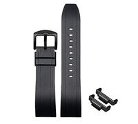 Wtukmo For DW-5600 DW6900 DW9600 GW-M5610 GA-110 GD-100 Refit Silicone Strap Sport Rubber Watchband Breathable Bracelet (Color : Black Black buckle, Size : 16mm)
