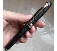 Wtukmo Fountain Pen Full Metal Clip Luxury Pens Student Gift Stationery Office School Supplies Pens for Writing(Black Gold Sand)