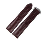 Wtukmo Luxury Watch Band For Omega Strap Seamaster Genuine Leather Bracelet Deployment Buckle Tool Replacement Watch Accessories Parts (Color : Brown, Size : 19mm)