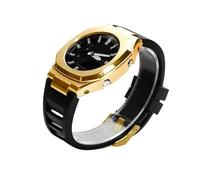 Wtukmo Metal Band For GA2100 Modificaied Kit set Luxury Rubber Strap For GA2110 Bezel Stainless Steel Breacelet(Rose Gold Black)