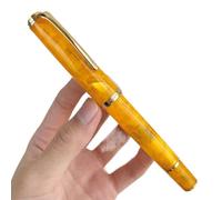 Wtukmo Piston Fountain Pen Acrylic Pen Calligraphy Exquisite School Office Bussiness Supplies 0.5mm EF Nib Stationery Gift(03,Blade F(Silver))