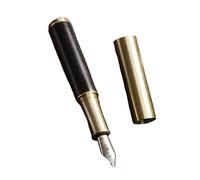 Wtukmo Vintage Brass Sandalwood Fountain Pen Portable Mini Pocket Business Office Writing Pens Stationery School Office Supplies(Burgundy)