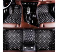 Wtwtg Custom Leather Car Floor Mats for Opel/Vauxhall Grandland X 2017 2018 2019 2020 2021 2022 2023+, Full Coverage Front Rear Row Waterproof Anti-Slip All Weather Floor Liners,- Black Beige