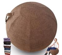 WTZHHK 9 colors Exercise Ball/Yoga Ball Cover 55/65/75cm Birthing Ball Pregnancy Pilates Balance Chair Anti Burst Ball Covers Storage Bag Accessories(excluding ball)(Brown,65CM)