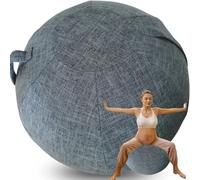WTZHHK Cotton and Linen Yoga Ball Cover for Birthing Ball Pregnancy, Exercise Balls for Adults, and Swiss Ball - Stylish and Functional【No balls included】 75CM