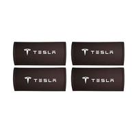 WTZNB 4-piece set of door handle covers made from soft-touch material with scratch-resistant protection, suitable for front and rear doors. For Tesla Model Y, 3,Brown
