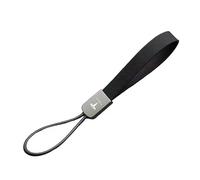 WTZNB Car keychain, made from premium leather, featuring a simple and stylish design that is durable and long-lasting. For Tesla Model Y, 3, S, X,Black