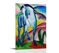 WTZRFV Art Classics Franz Marc Blue Horse IMotivational Wall Art Inspirational Posters Print Canvas Home Living Room Bedroom Decor Modern DesignsFrame-style12x18inch(30x45cm)
