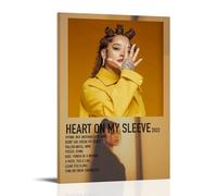 WTZRFV Ella Mai Heart On My SleeveMotivational Wall Art Inspirational Posters Print Canvas Home Living Room Bedroom Decor Modern DesignsFrame-style16x24inch(40x60cm)