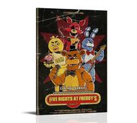 WTZRFV Five Nights at Freddy'sMotivational Wall Art Inspirational Posters Print Canvas Home Living Room Bedroom Decor Modern DesignsFrame-style20x30inch(50x75cm)