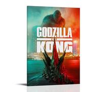 WTZRFV Godzilla X Kong The New EmpireMotivational Wall Art Inspirational Posters Print Canvas Home Living Room Bedroom Decor Modern DesignsFrame-style24x36inch(60x90cm)