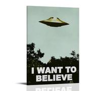 WTZRFV I Want ToBelieveMotivational Wall Art Inspirational Posters Print Canvas Home Living Room Bedroom Decor Modern DesignsFrame-style24x36inch(60x90cm)