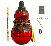 Wu-Kong Gourd Water Bottle, 34oz Chinese Red Retro-Inspired Gourd Bottle, Gourd Style Clear Tritan Water Bottle with Strap, Reusable Drinking Gourd for Decorating