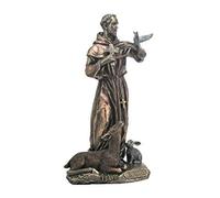 WU Saint Francis of Assisi Statue Sculpture (Cold Cast Bronze)